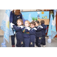 Festejos por el Día de la Bandera con los niños de Jardín